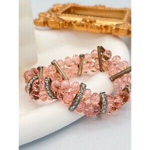 *Bling*Bling*Crystal Rhinestone Pink Bracelet for Women Girl
